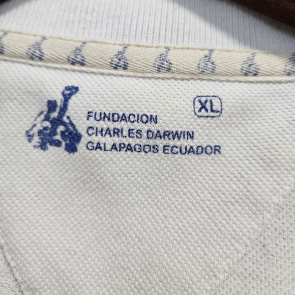 Charles Darwin Vintage Cropped Polo Shirt - Size US XL - Picture 6 of 6